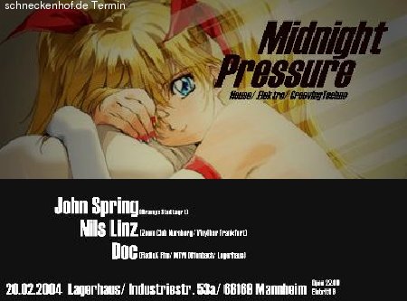 Midnight Pressure Werbeplakat