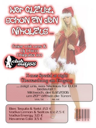 FH- für Arbeit Nikolaus Party Werbeplakat