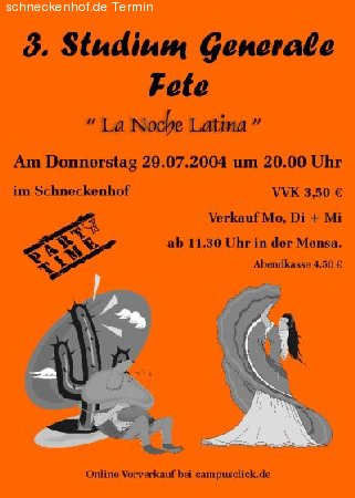 Studium Generale Fete Werbeplakat