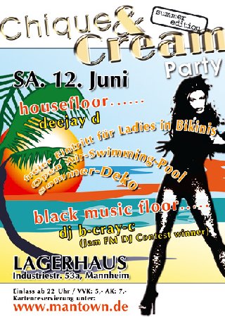 Chique & Cream Party Werbeplakat