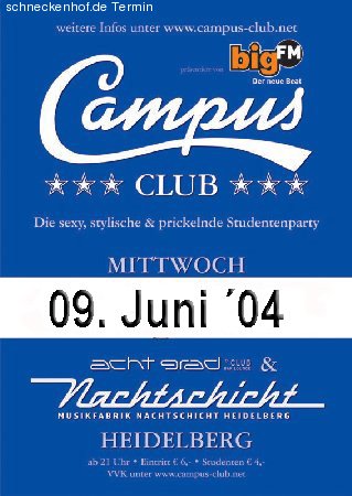 Campus Club - Heidelberg III Werbeplakat