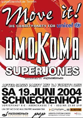 MOVE IT! - Party für UNICEF Werbeplakat