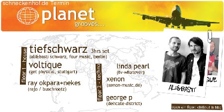 PLANET pres. TIEFSCHWARZ Werbeplakat
