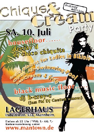 Chique & Cream summer edition Werbeplakat